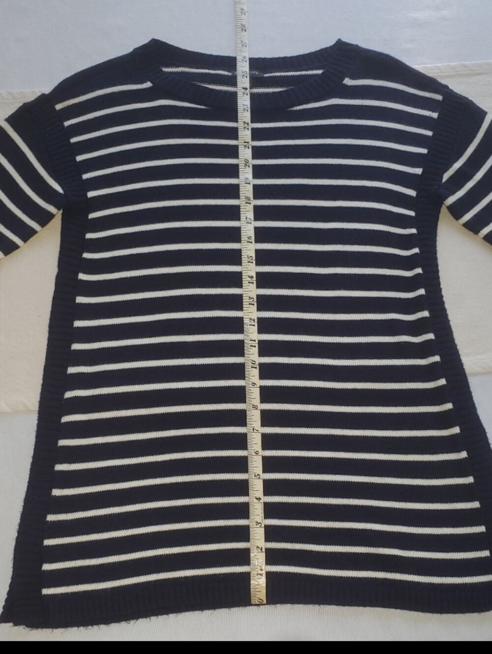Talbots Sweater Talbots Stripe Sweater Talbots Navy Sweater Small Talbot Top New - Picture 8 of 12